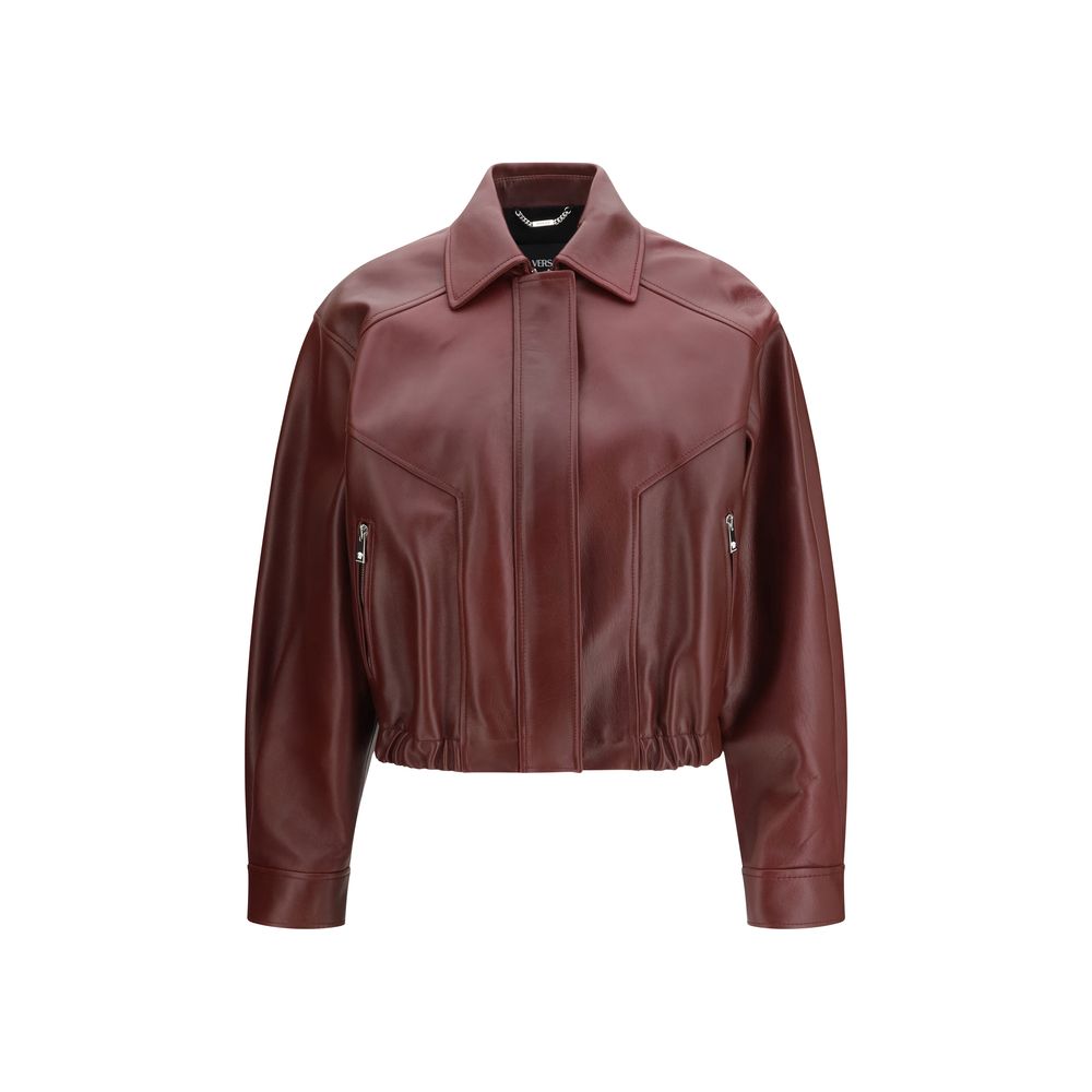 Burgundy leather jacket