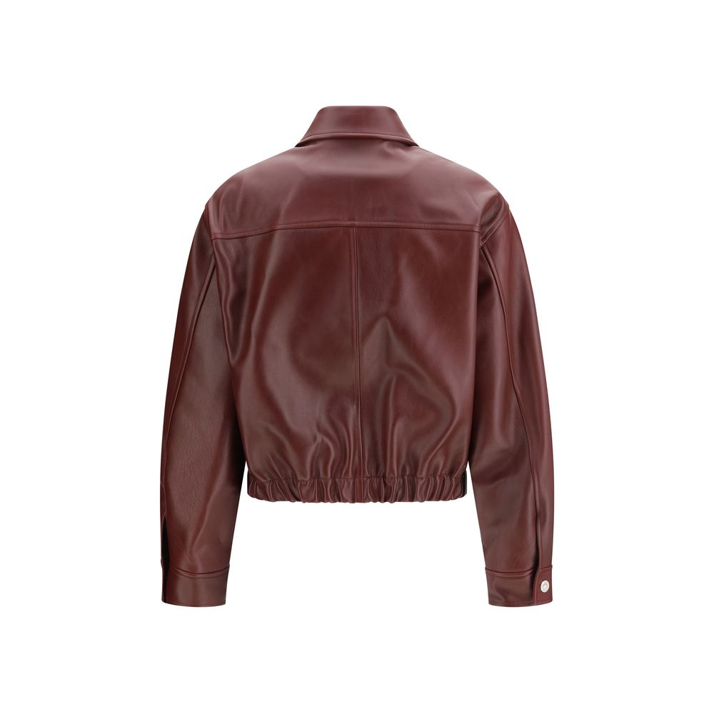 Burgundy leather jacket