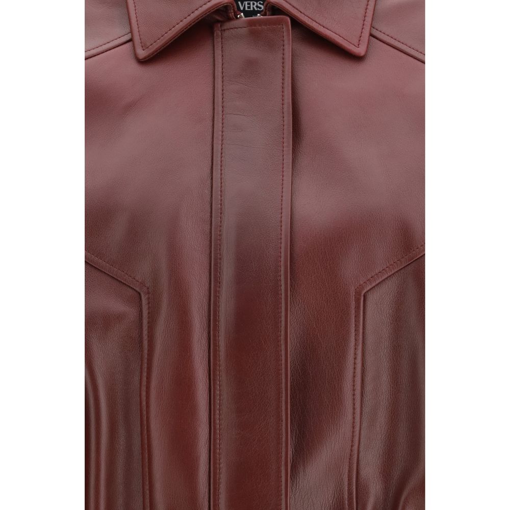 Burgundy leather jacket