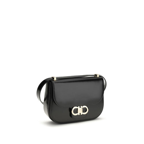 Borsa a tracolla North-South Double Gancini