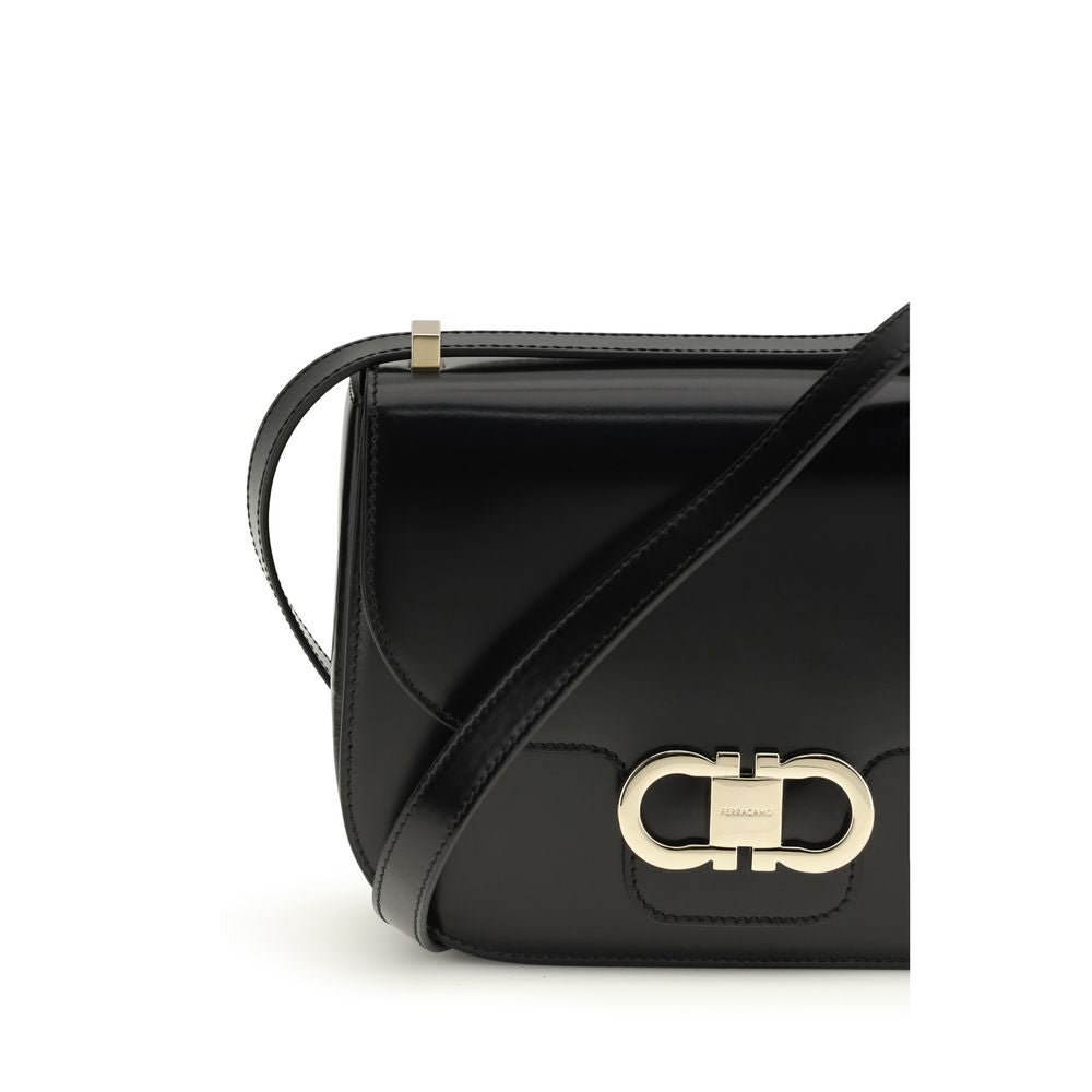 Borsa a tracolla North-South Double Gancini