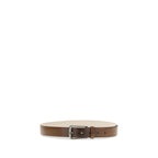 Leather belt with a sparkling buckle