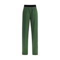 Pantaloni in raso di seta stretch