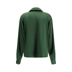 Two-tone silk shirt