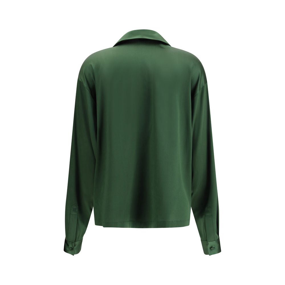 Camicia in seta bicolore