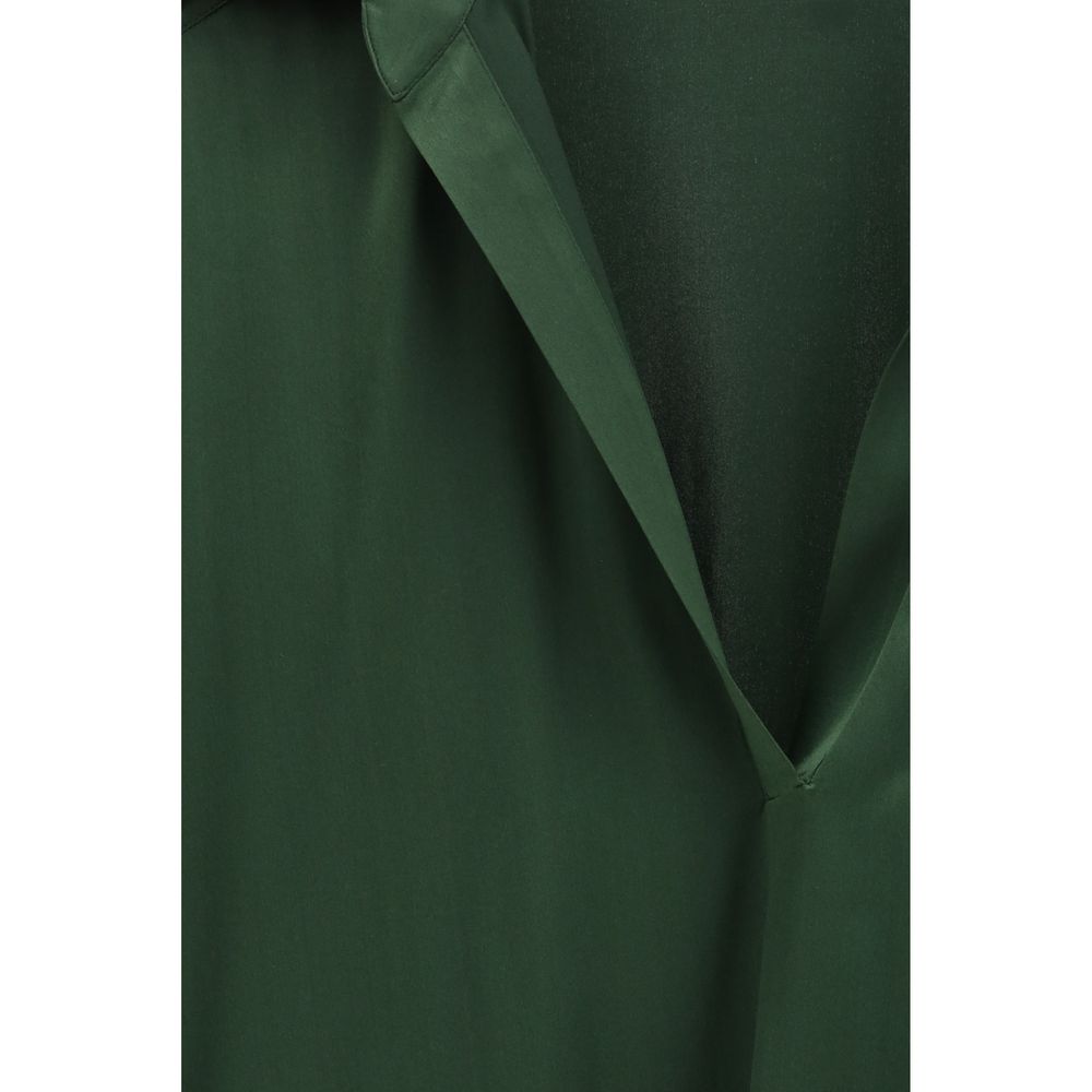 Two-tone silk shirt