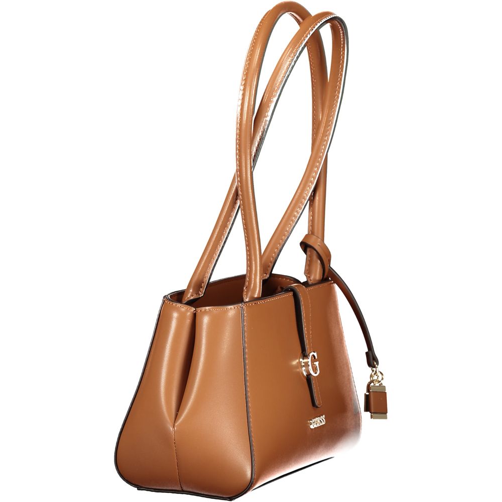Women's brown polyurethane bag