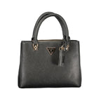 Women's black polyurethane bag