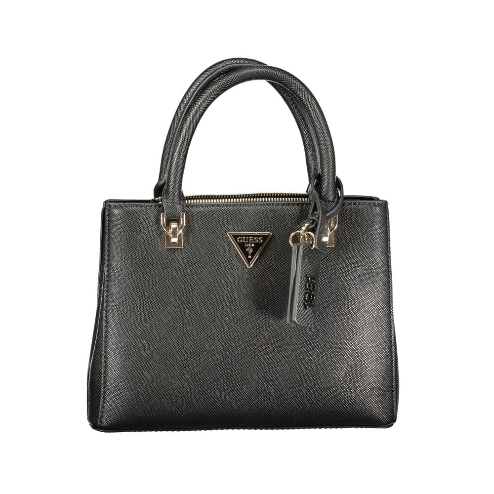 Women's black polyurethane bag