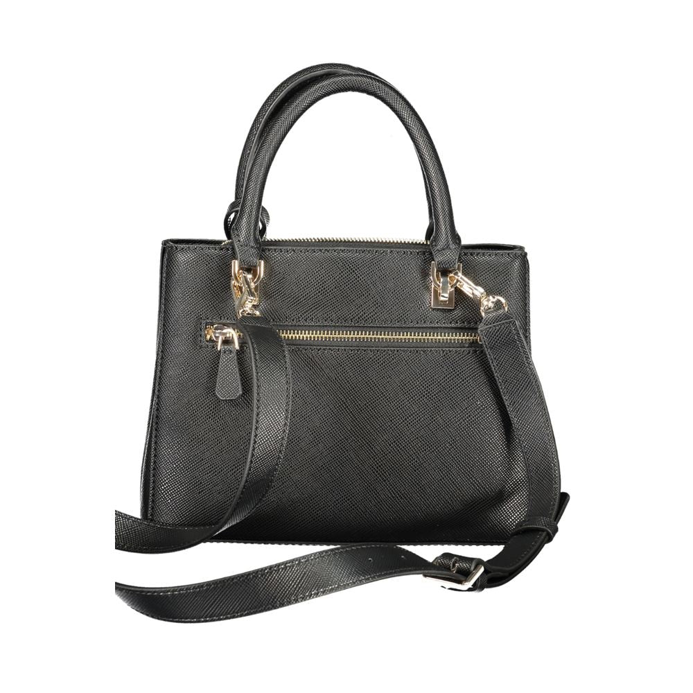Women's black polyurethane bag
