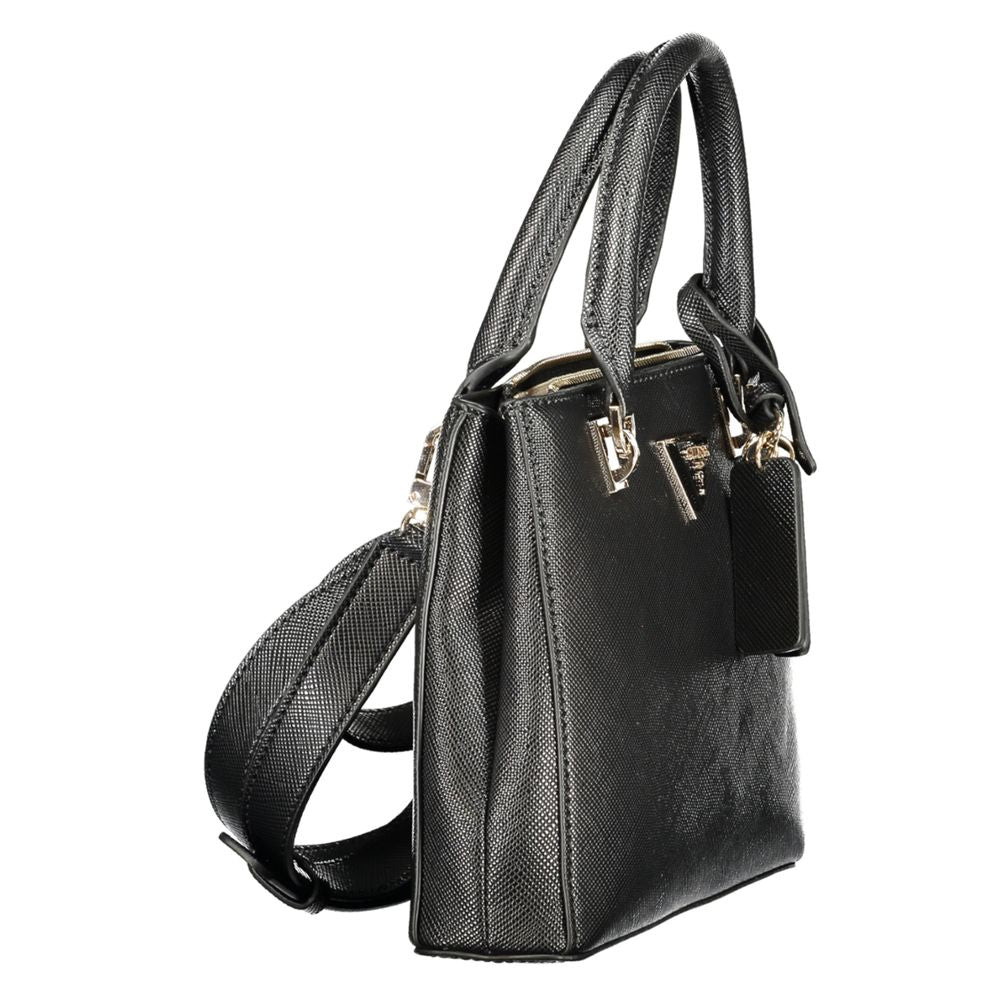 Women's black polyurethane bag