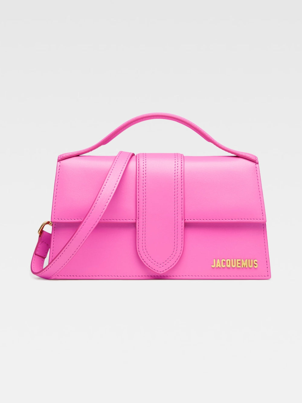 Le Grand Bambino neon pink leather bag