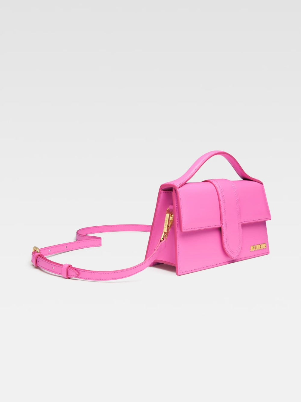 Le Grand Bambino neon pink leather bag
