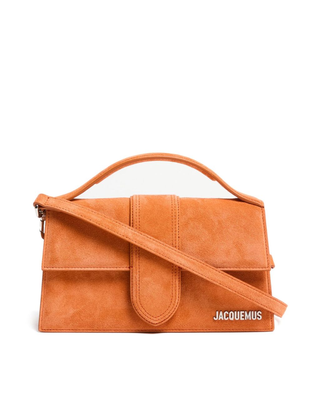 Le Grand Bambino terracotta leather top handle bag