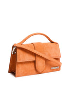 Le Grand Bambino terracotta leather top handle bag