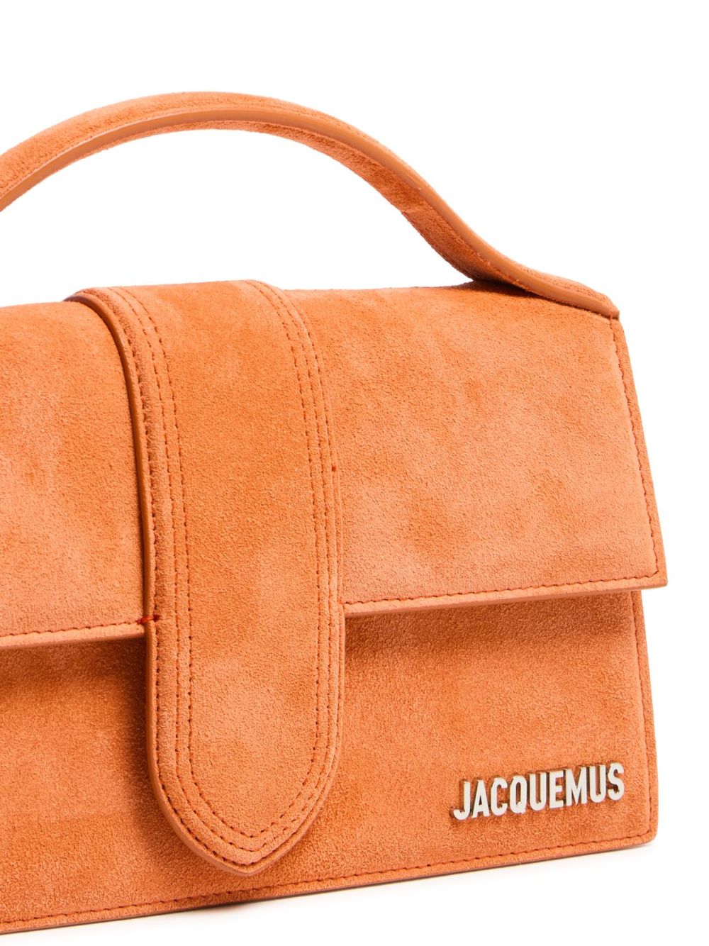 Le Grand Bambino terracotta leather top handle bag