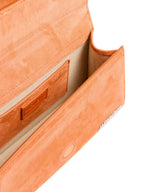 Le Grand Bambino terracotta leather top handle bag