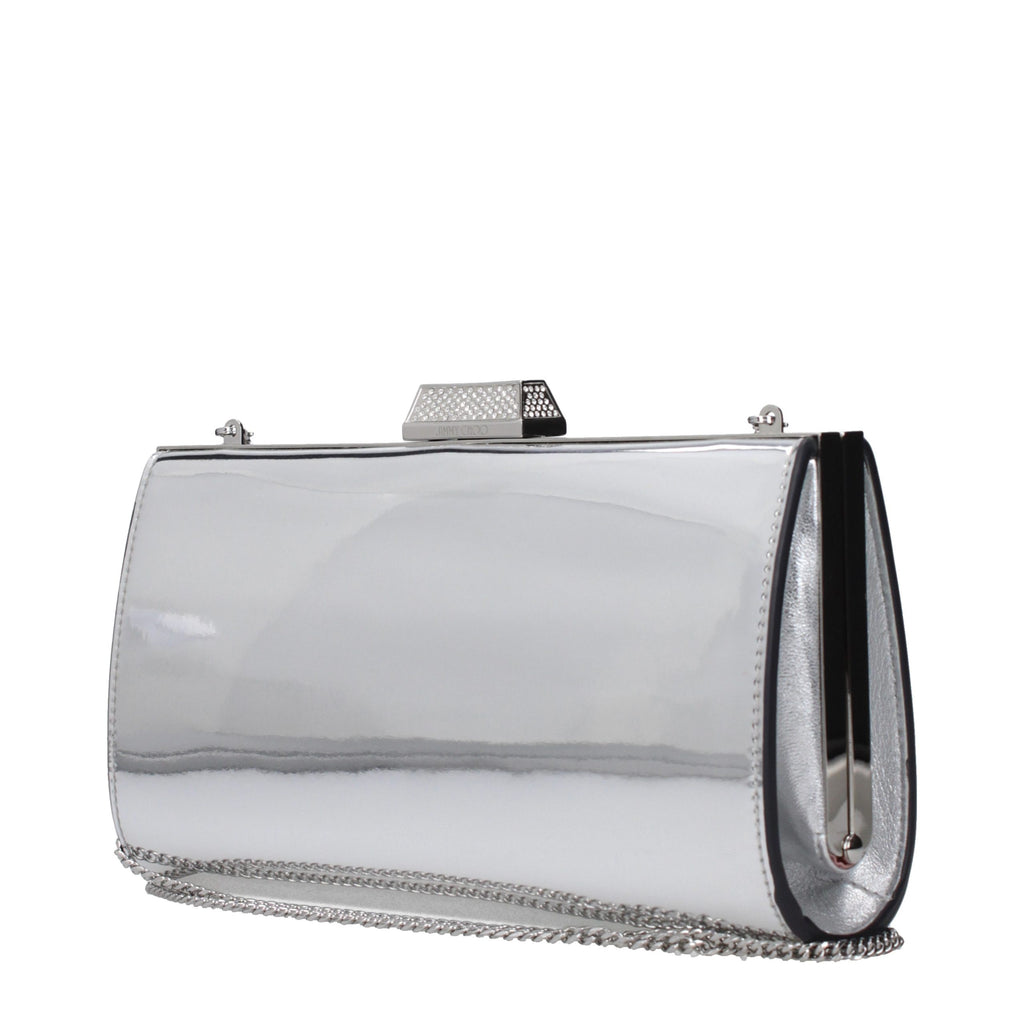 Pochette in pelle grigia