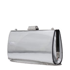 Pochette in pelle grigia