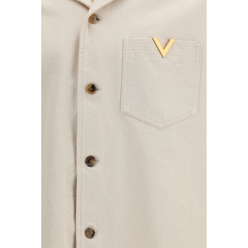 Beige denim shirt