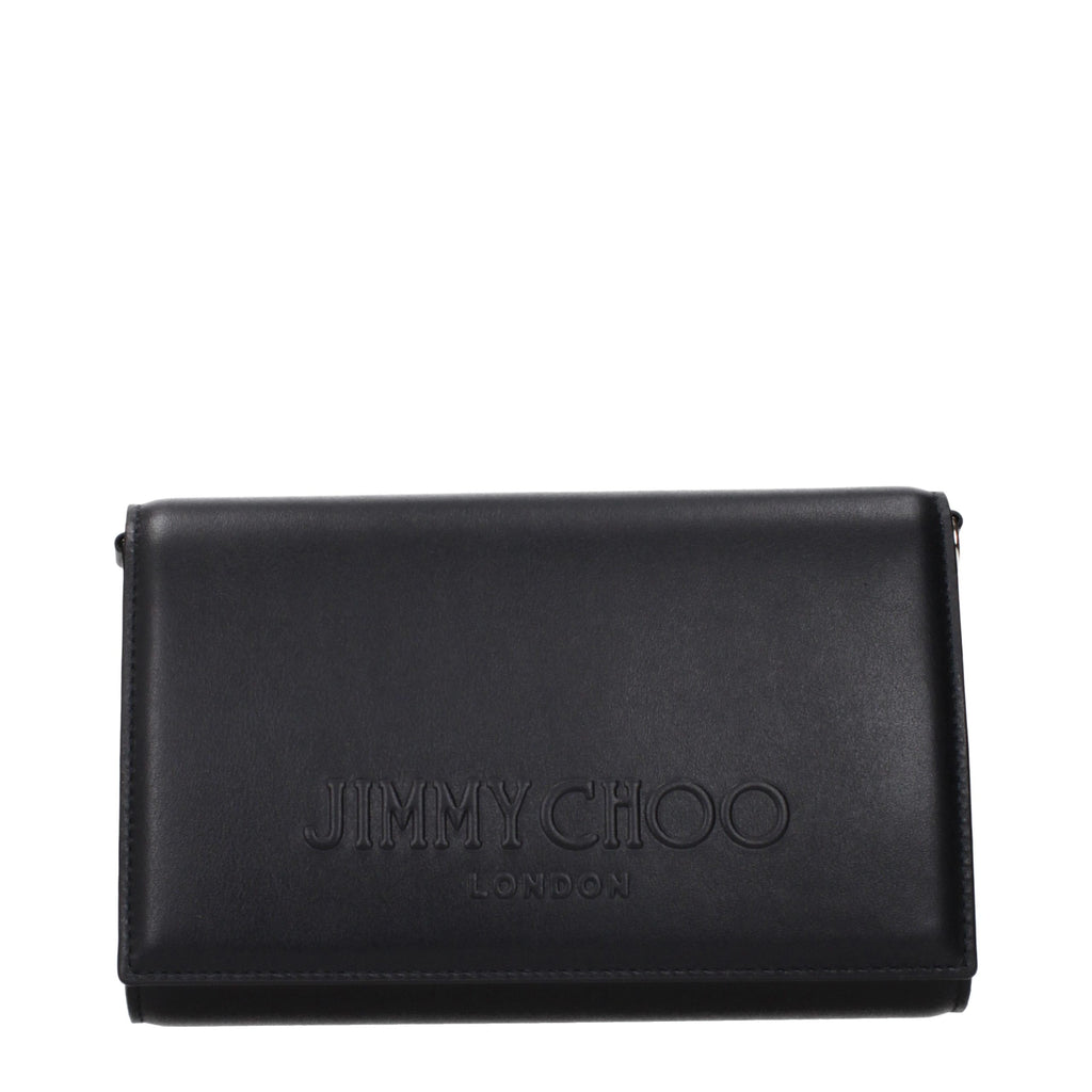 Pochette in pelle nera