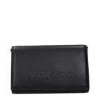 Pochette in pelle nera