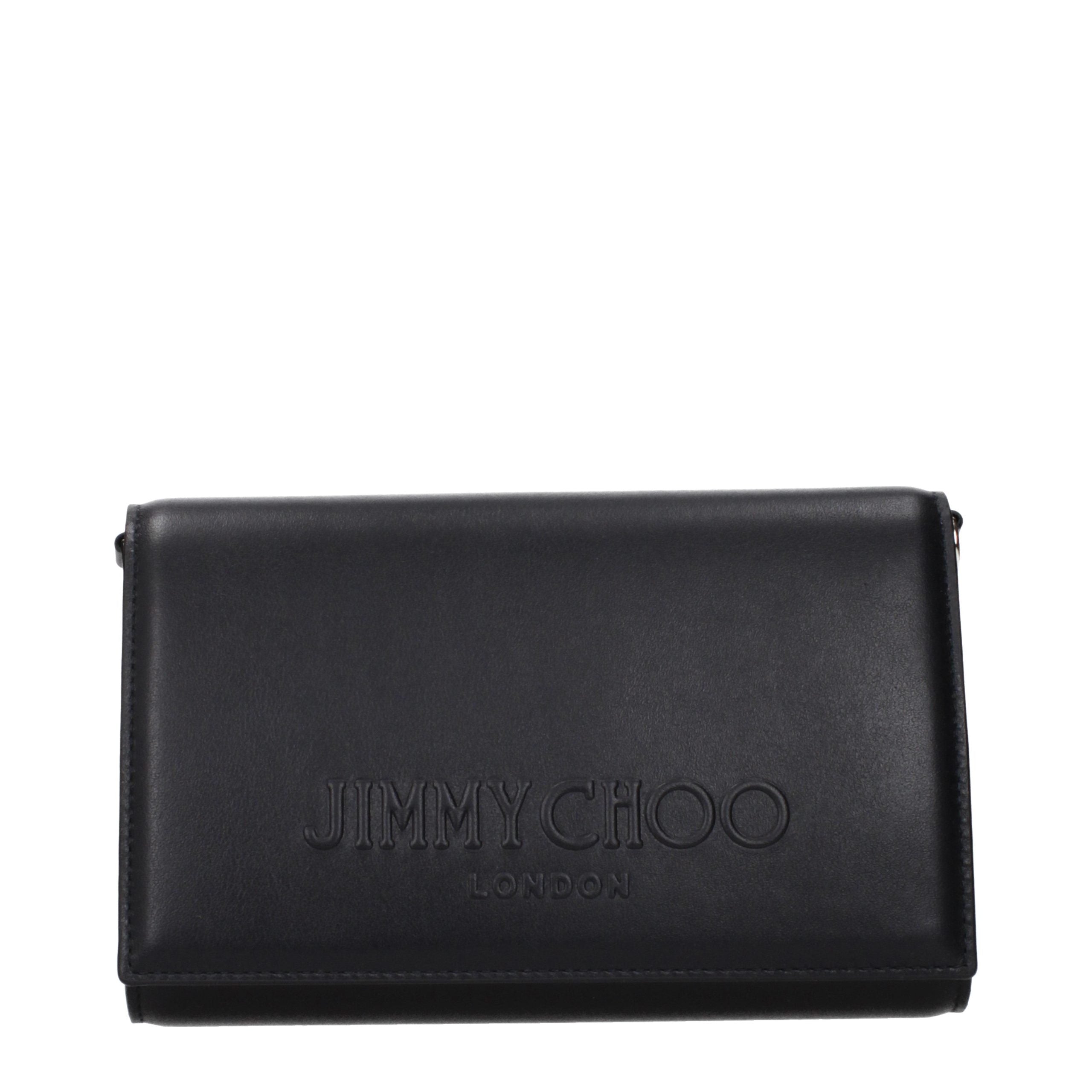 Pochette in pelle nera