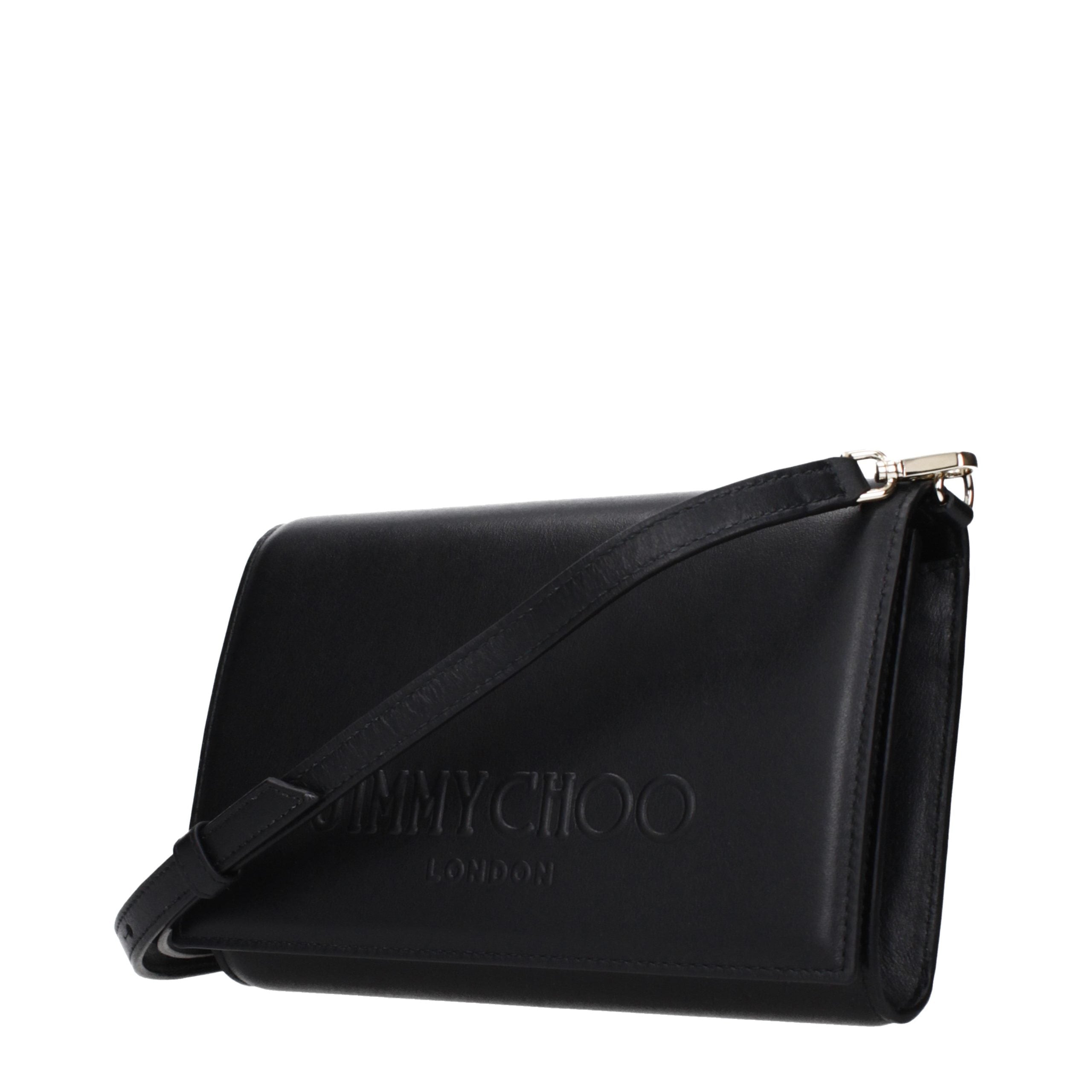 Pochette in pelle nera