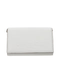 White leather clutch bag