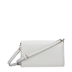 White leather clutch bag