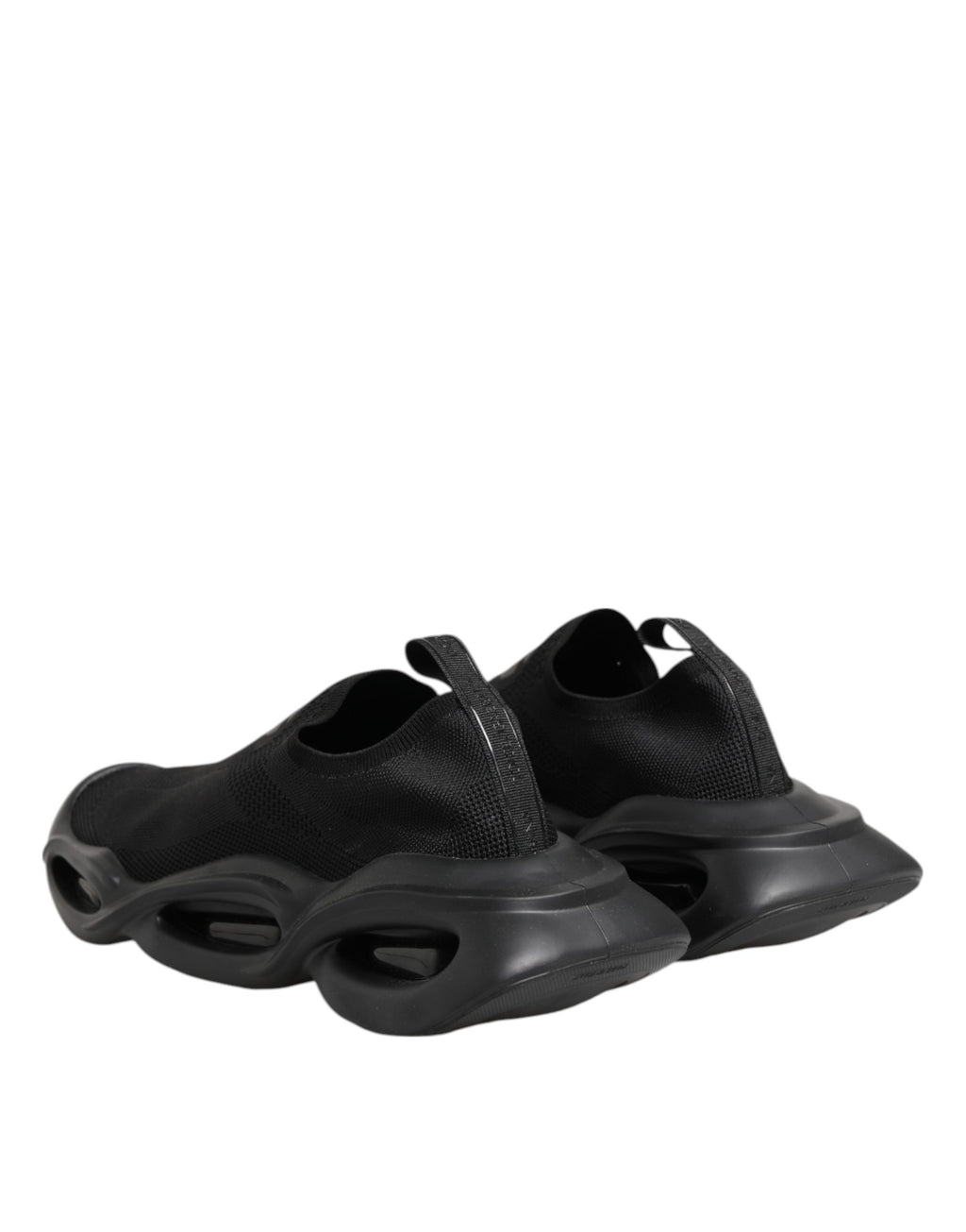 Black slip-on low-top sneakers