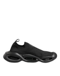 Black slip-on low-top sneakers