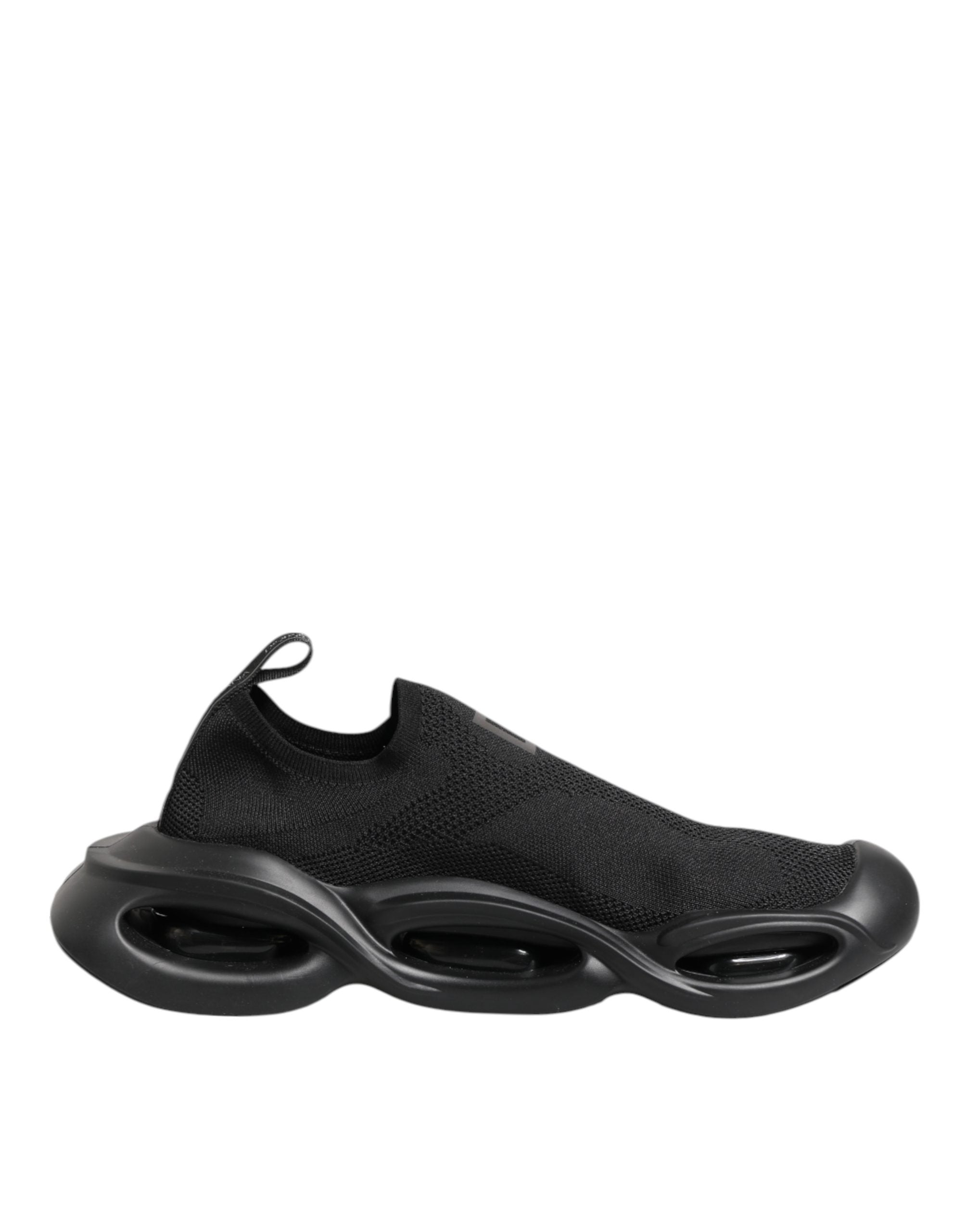Black slip-on low-top sneakers