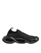Black slip-on low-top sneakers