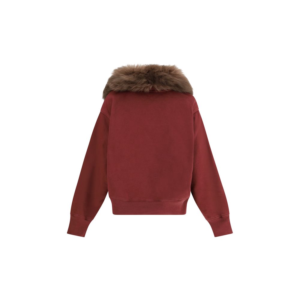 Burgundy cotton sweatshirt