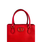 Red bag with shoulder strap