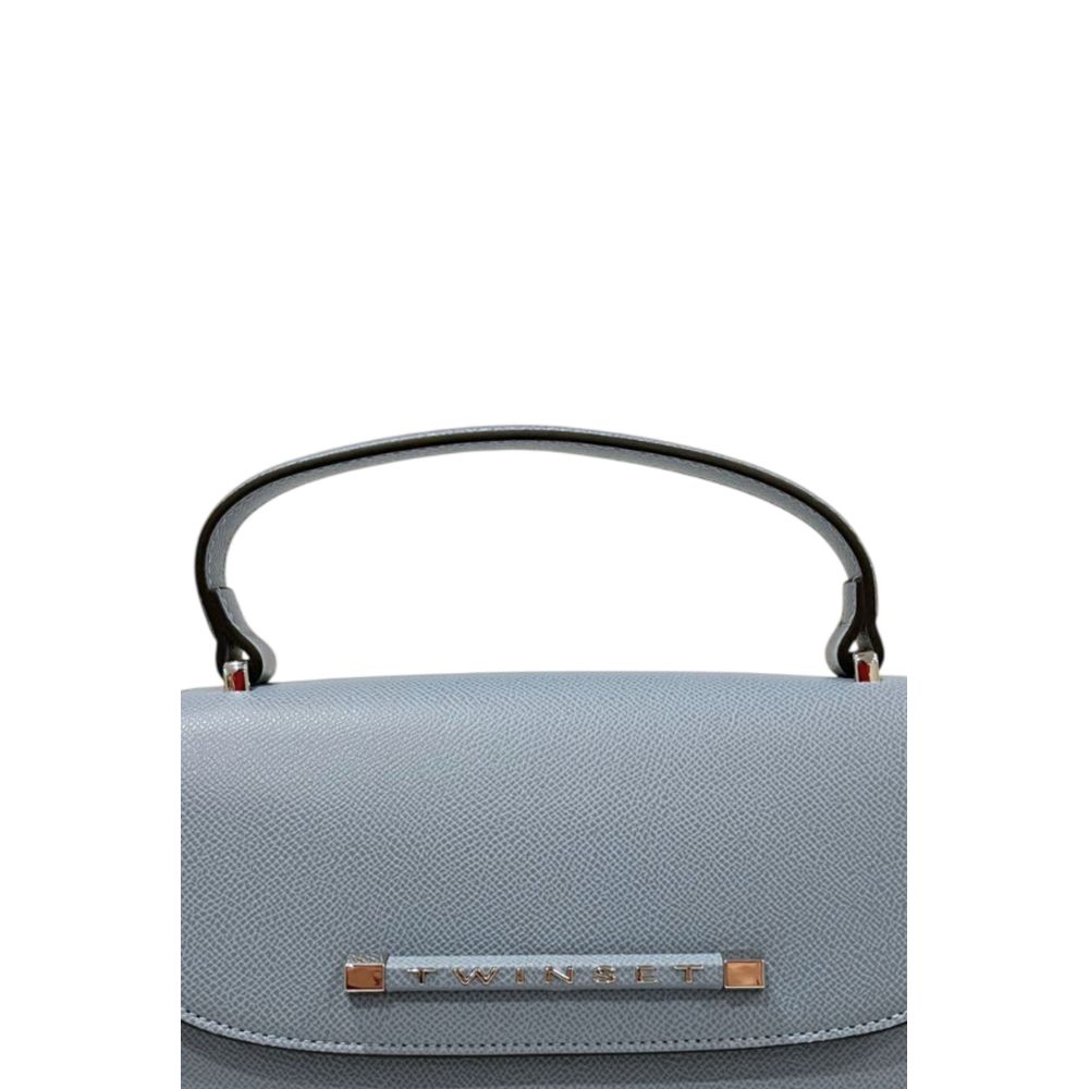 Mini borsa a mano blu