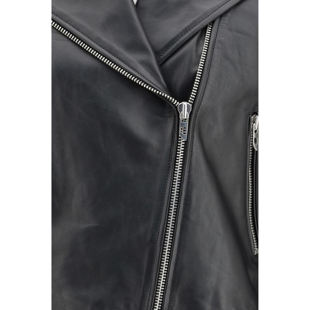 Giacca in pelle nera