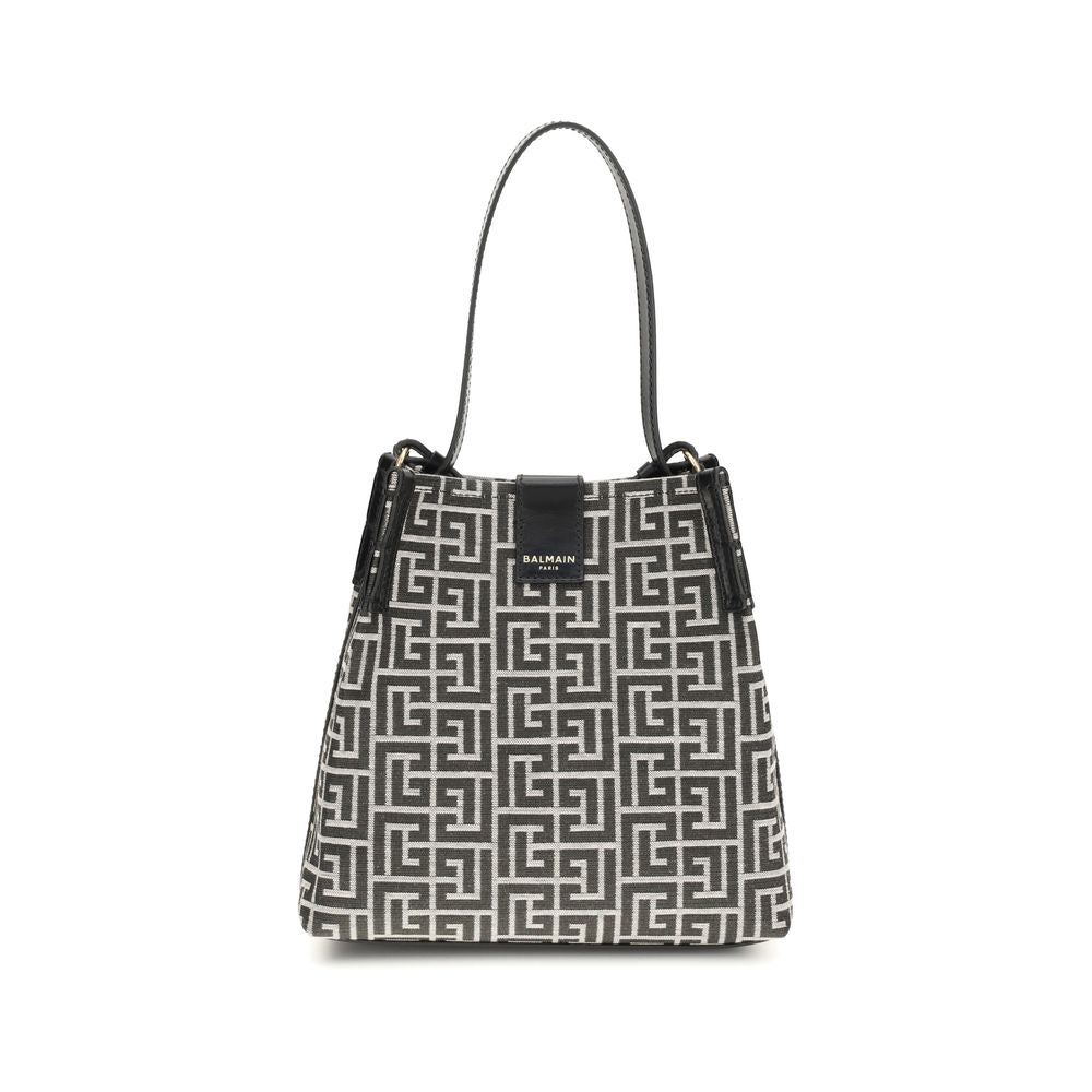 Black cotton shoulder bag