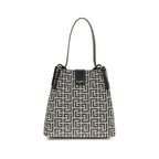 Black cotton shoulder bag