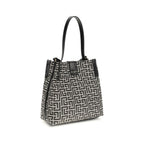 Black cotton shoulder bag