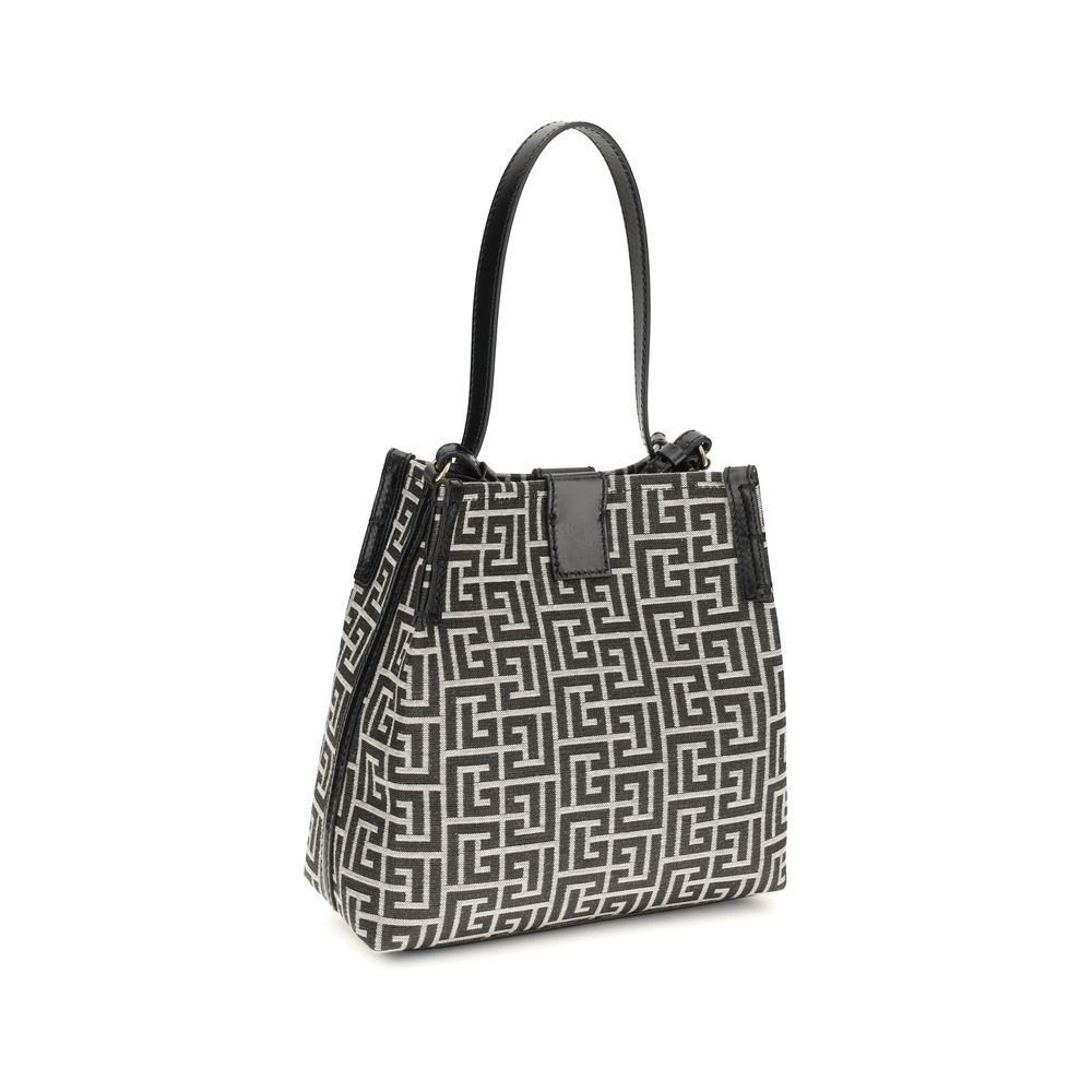 Black cotton shoulder bag