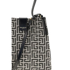 Black cotton shoulder bag