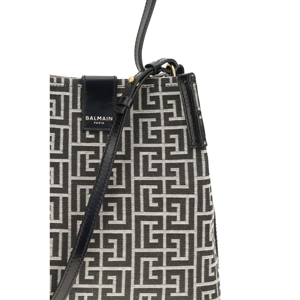 Black cotton shoulder bag