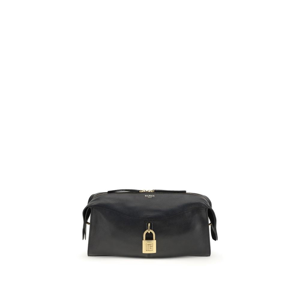 Black calfskin shoulder bag