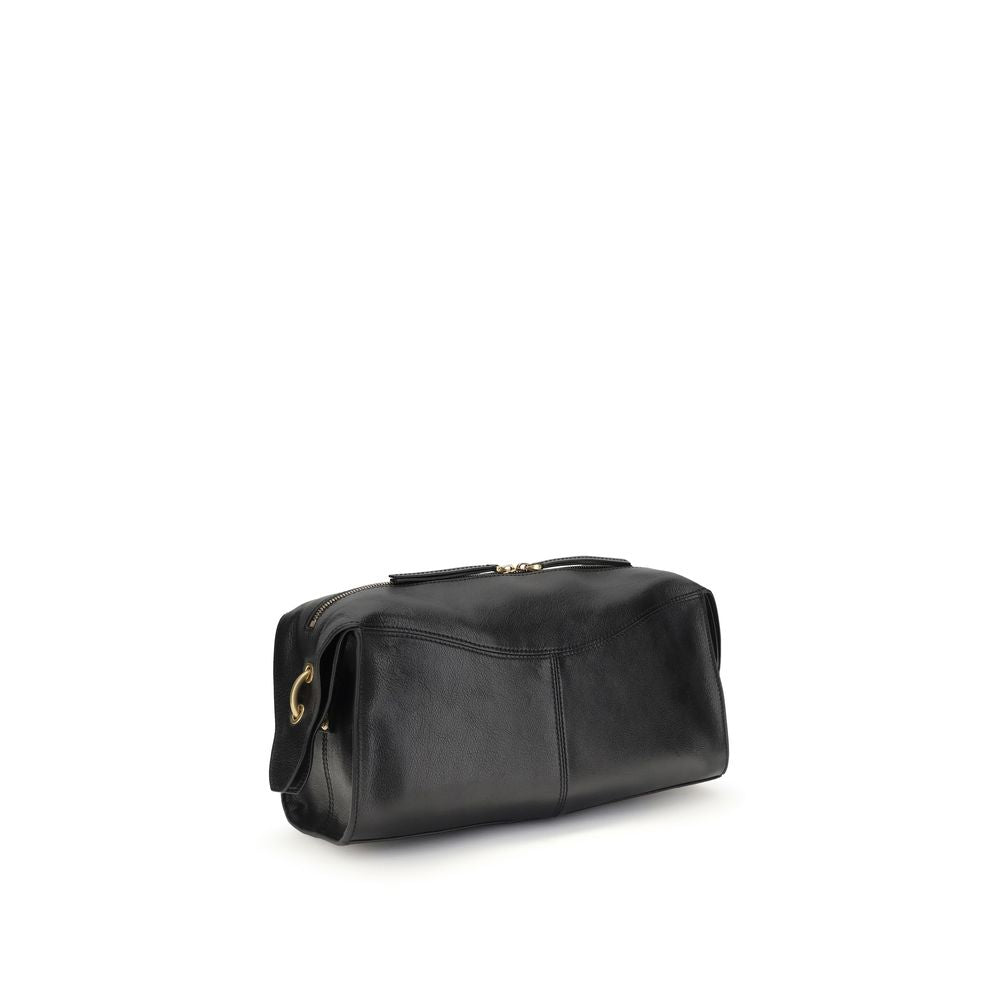 Black calfskin shoulder bag