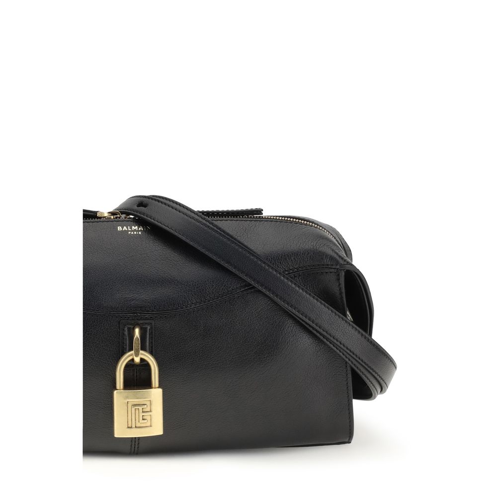 Black calfskin shoulder bag