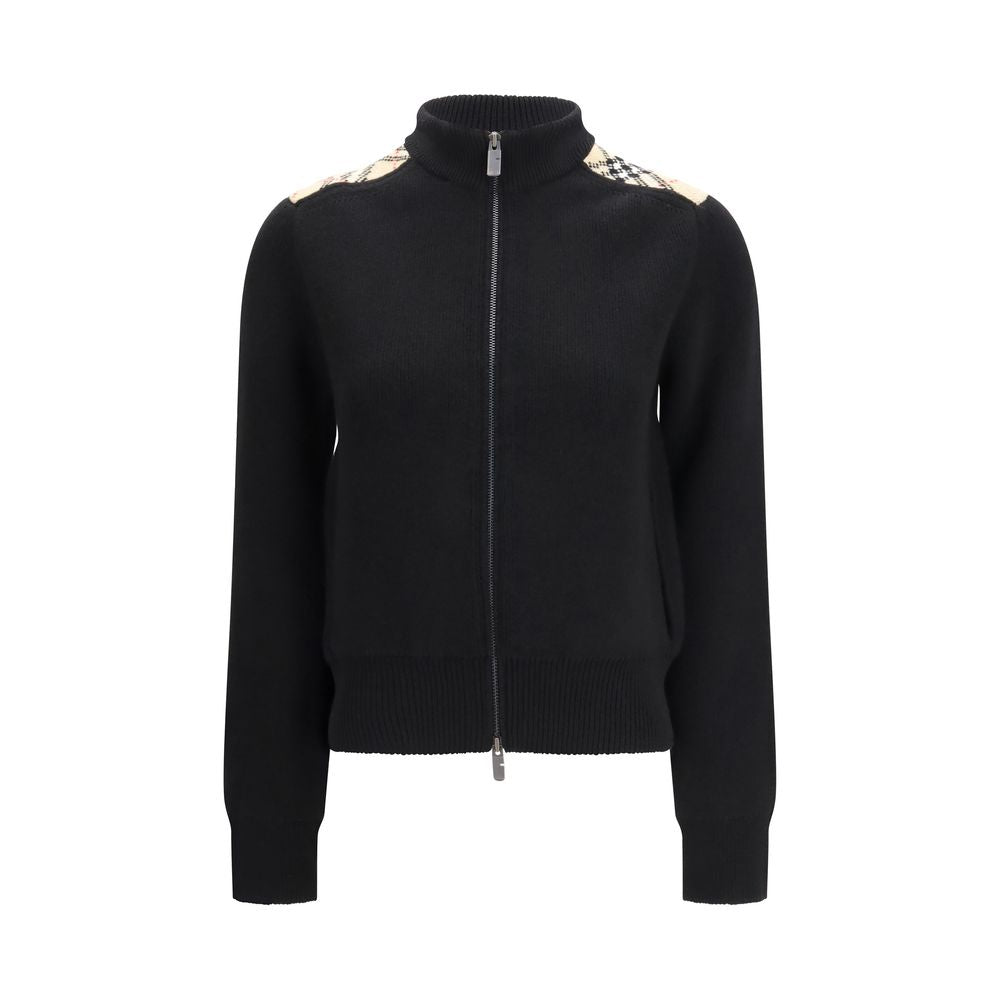 Black wool cardigan