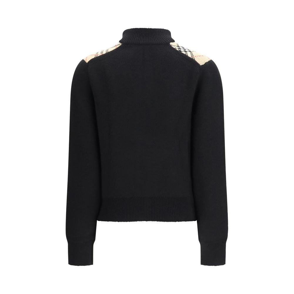 Black wool cardigan