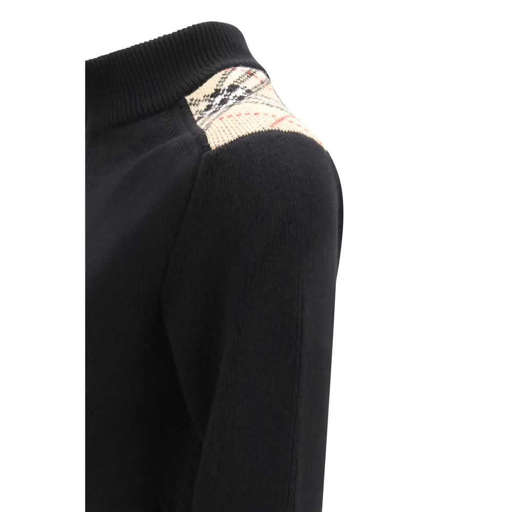 Black wool cardigan